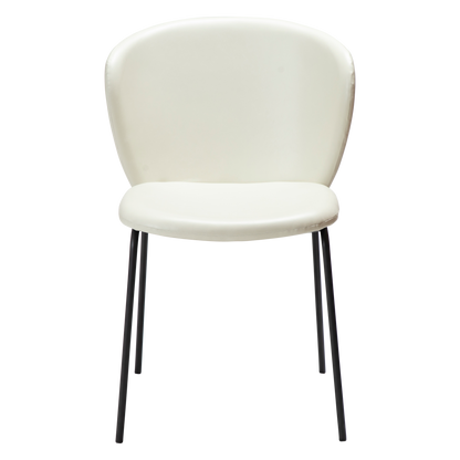[var:Bezug=Knochenweißes Kunstleder mit schwarzen Beinen] STAY Stuhl
