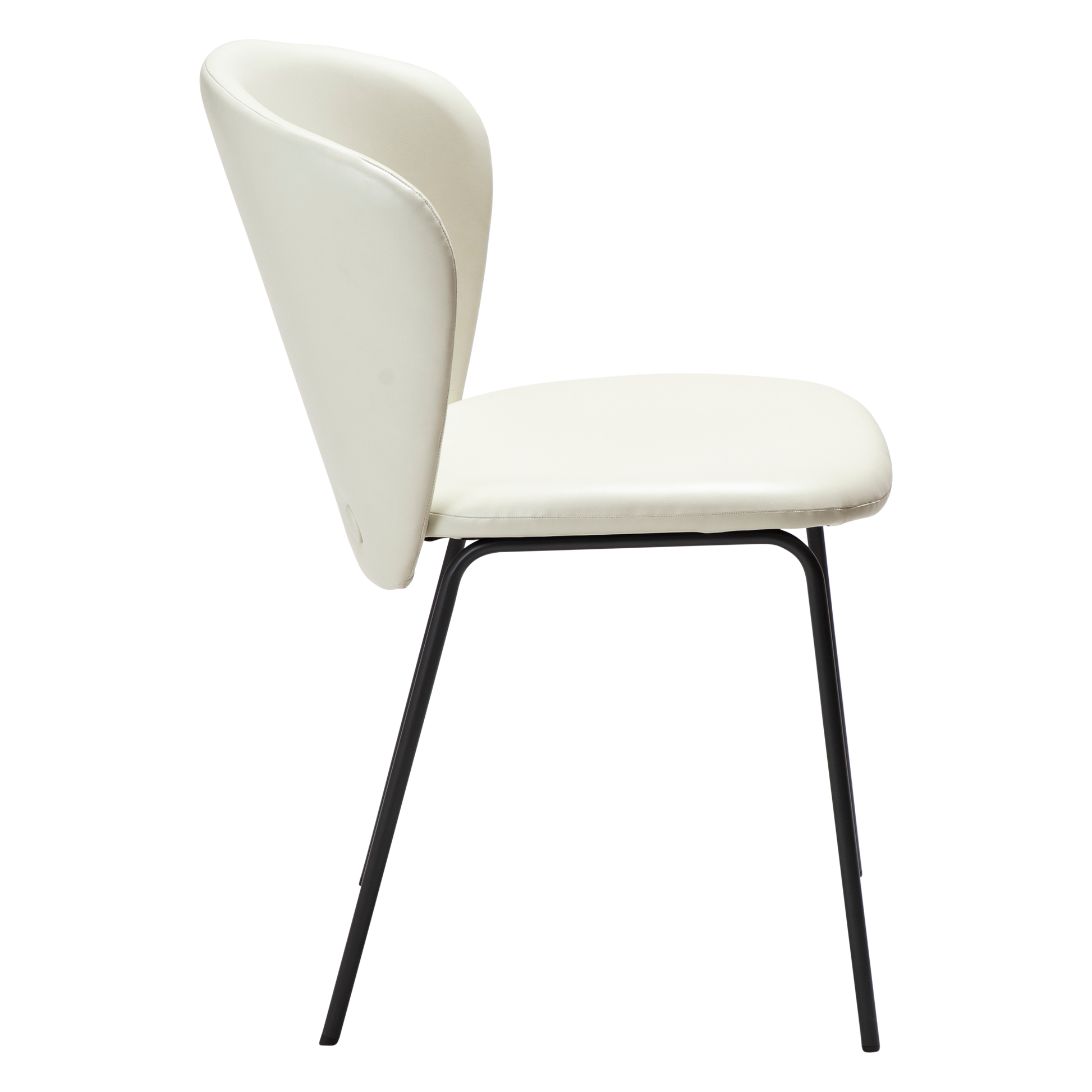 [var:Bezug=Knochenweißes Kunstleder mit schwarzen Beinen] STAY Stuhl