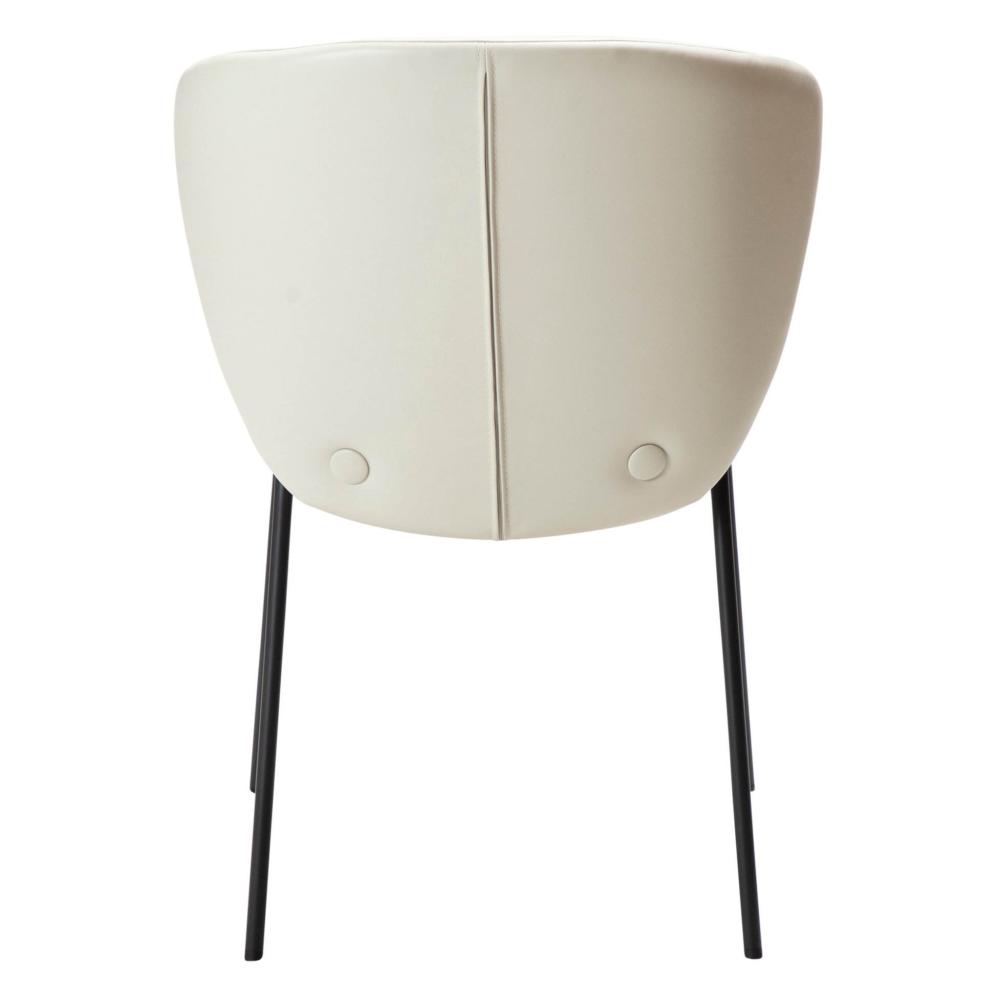 [var:Bezug=Knochenweißes Kunstleder mit schwarzen Beinen] STAY Stuhl