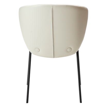 [var:Bezug=Knochenweißes Kunstleder mit schwarzen Beinen] STAY Stuhl