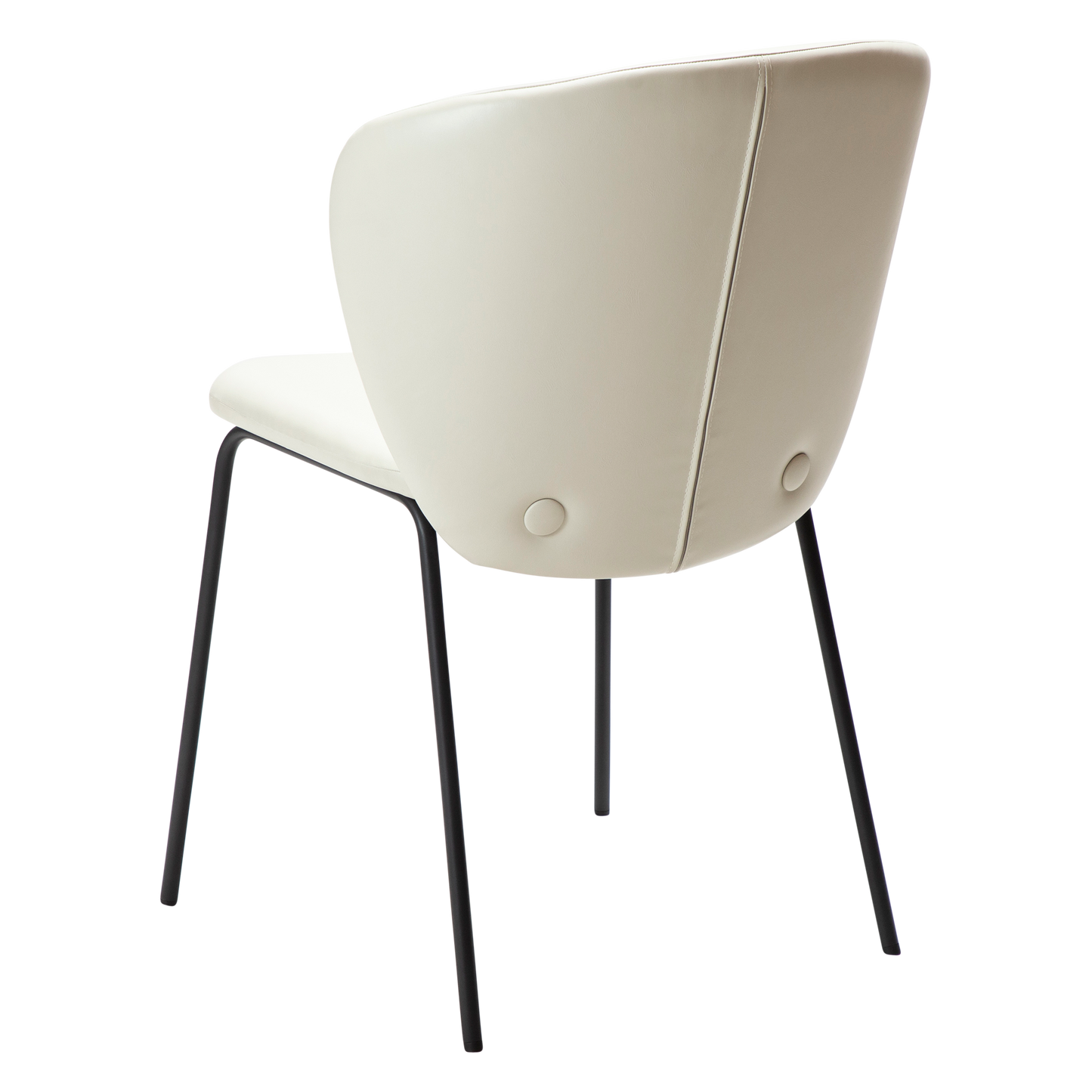 [var:Bezug=Knochenweißes Kunstleder mit schwarzen Beinen] STAY Stuhl