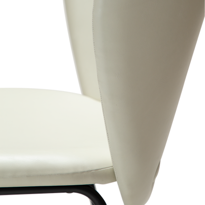 [var:Bezug=Knochenweißes Kunstleder mit schwarzen Beinen] STAY Stuhl