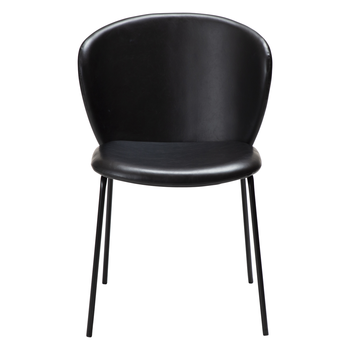 [var:Bezug=Vintage schwarzes Kunstleder mit schwarzen Beinen] STAY Stuhl
