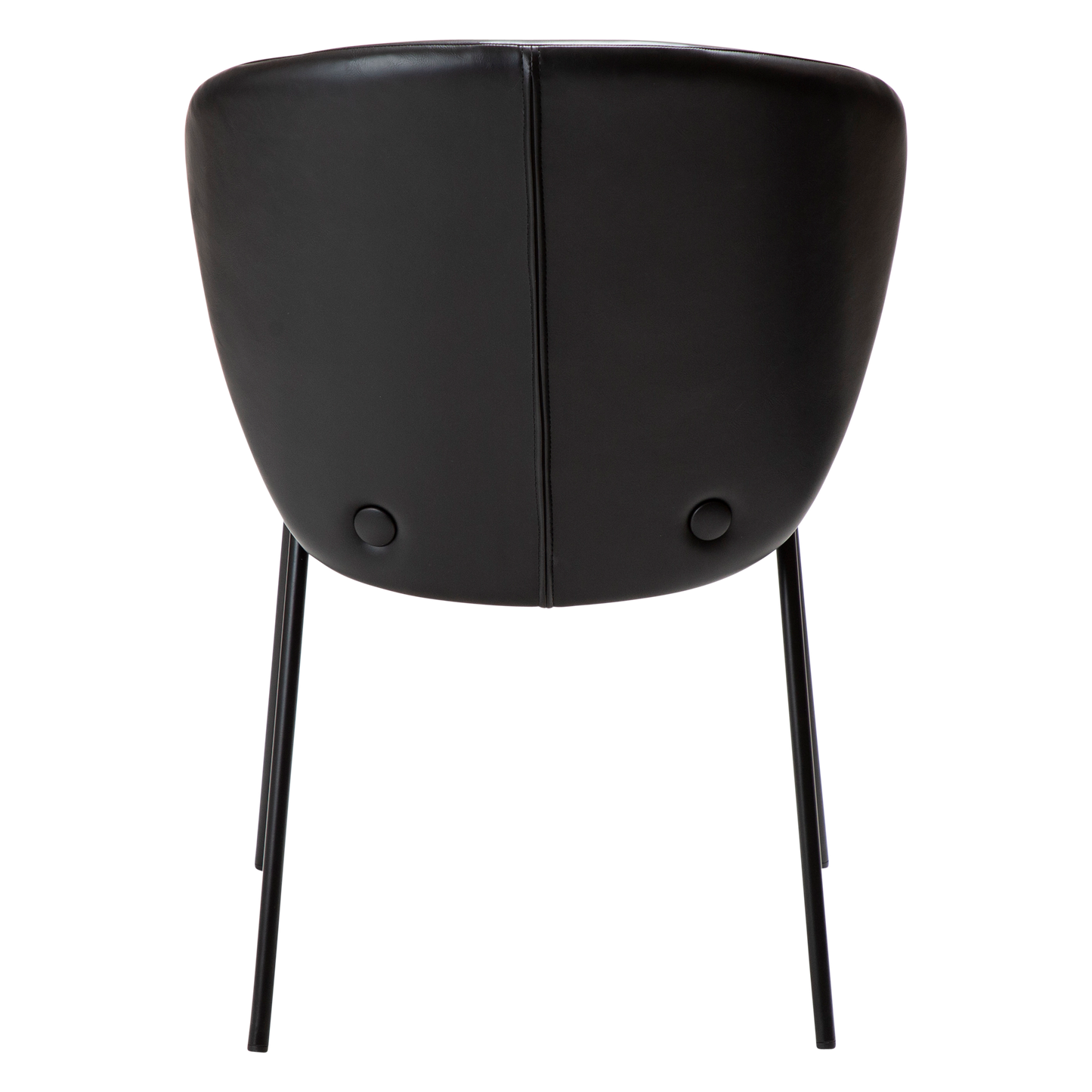 [var:Bezug=Vintage schwarzes Kunstleder mit schwarzen Beinen] STAY Stuhl