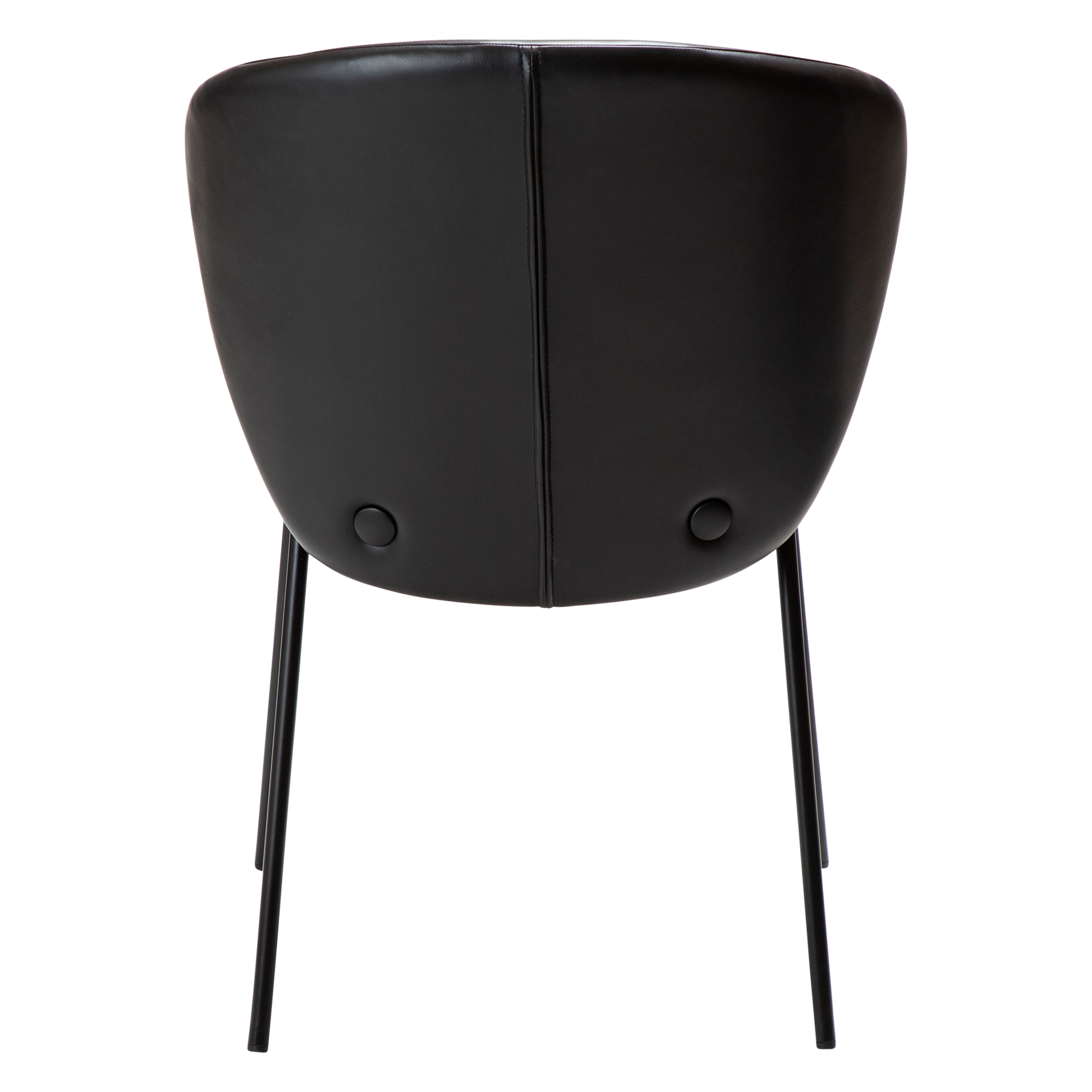 [var:Bezug=Vintage schwarzes Kunstleder mit schwarzen Beinen] STAY Stuhl