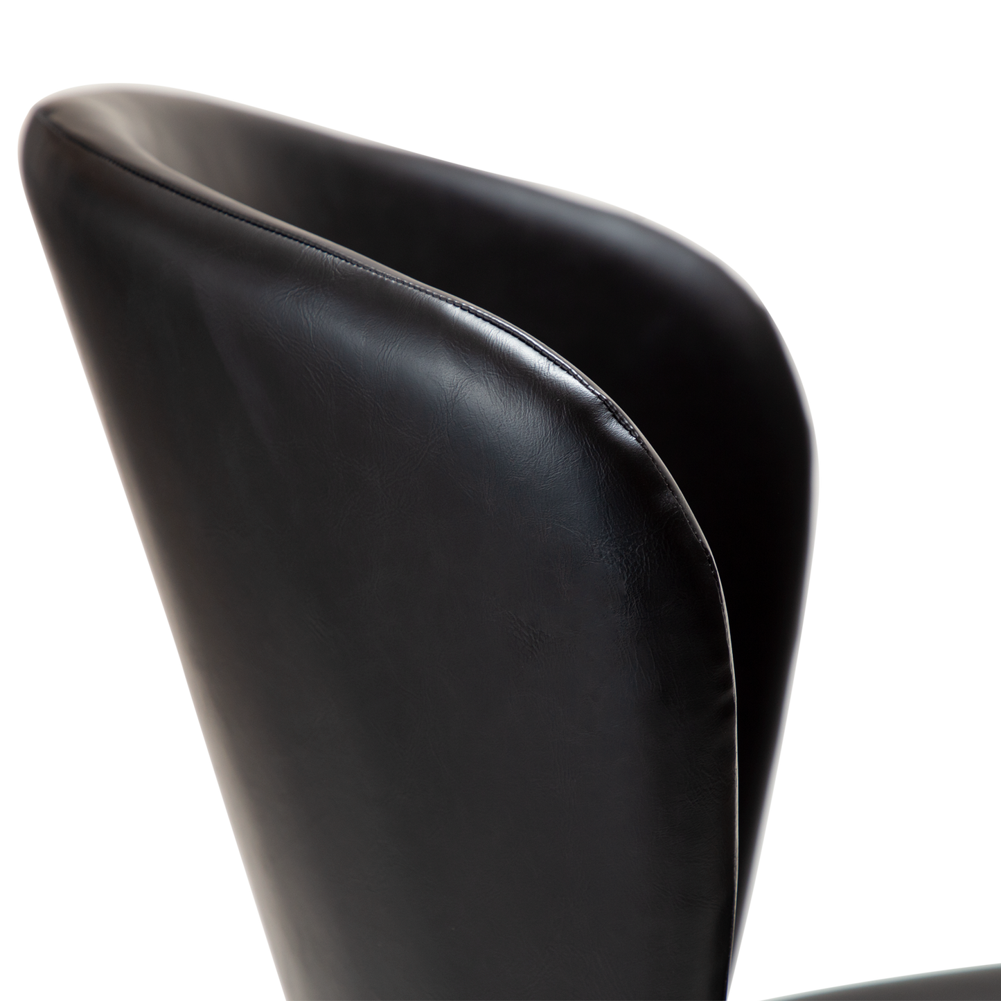 [var:Bezug=Vintage schwarzes Kunstleder mit schwarzen Beinen] STAY Stuhl