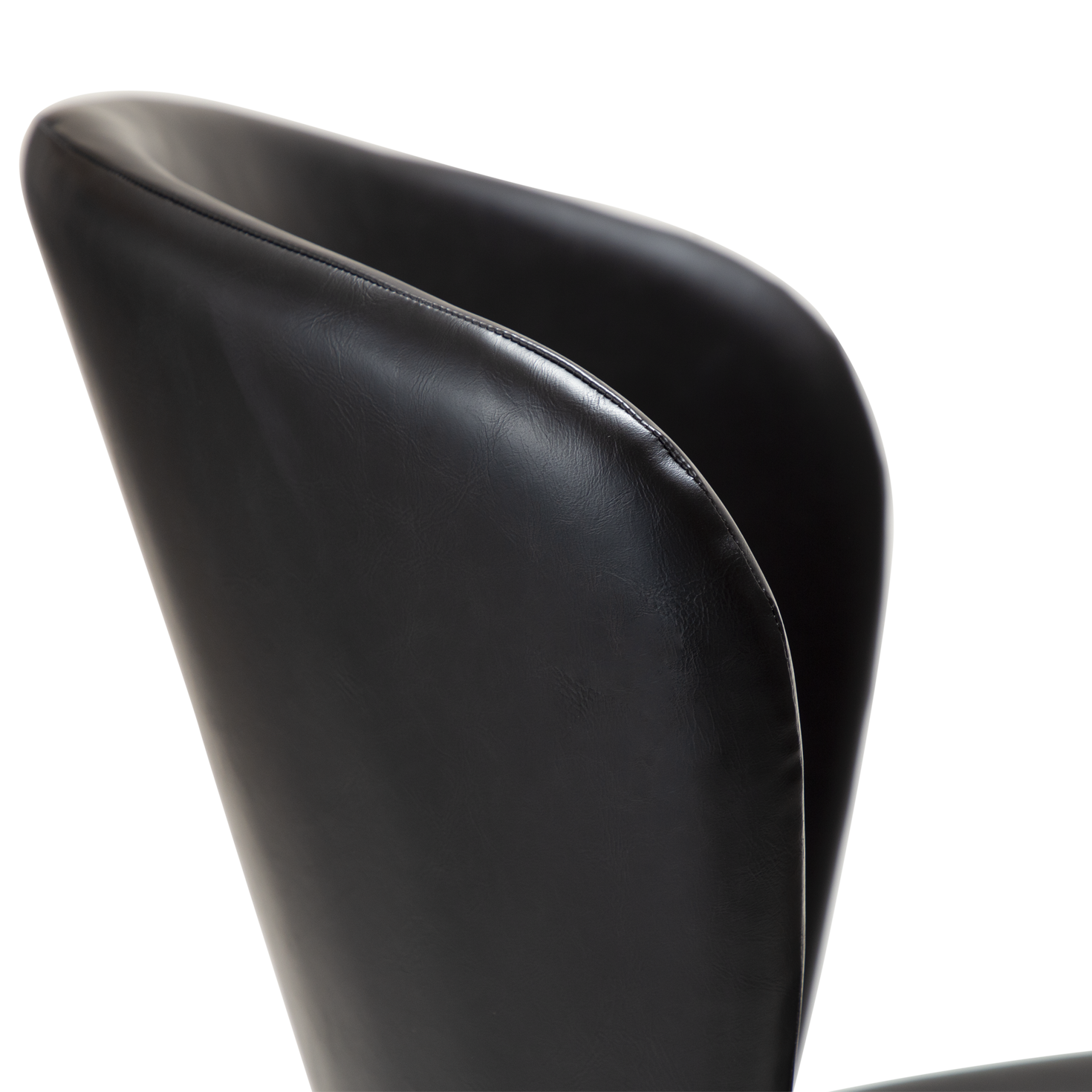 [var:Bezug=Vintage schwarzes Kunstleder mit schwarzen Beinen] STAY Stuhl