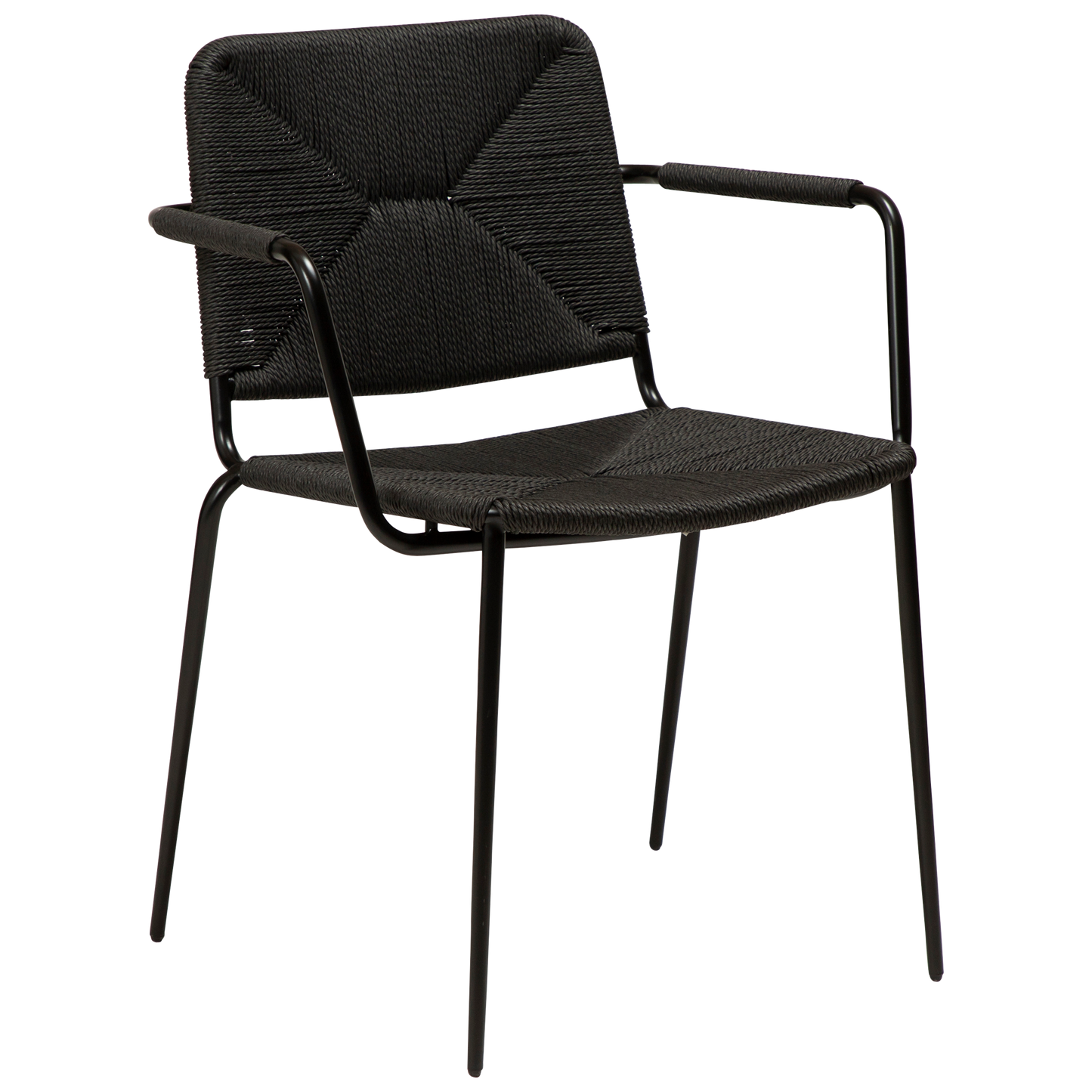 [var:Bezug=Schwarzes Papierseil mit schwarzen Beinen] STILETTO Sessel