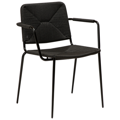 [var:Bezug=Schwarzes Papierseil mit schwarzen Beinen] STILETTO Sessel