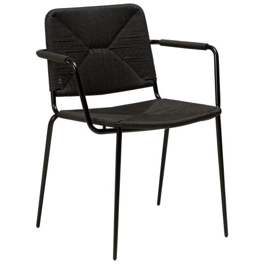 [var:Bezug=Schwarzes Papierseil mit schwarzen Beinen] STILETTO Sessel