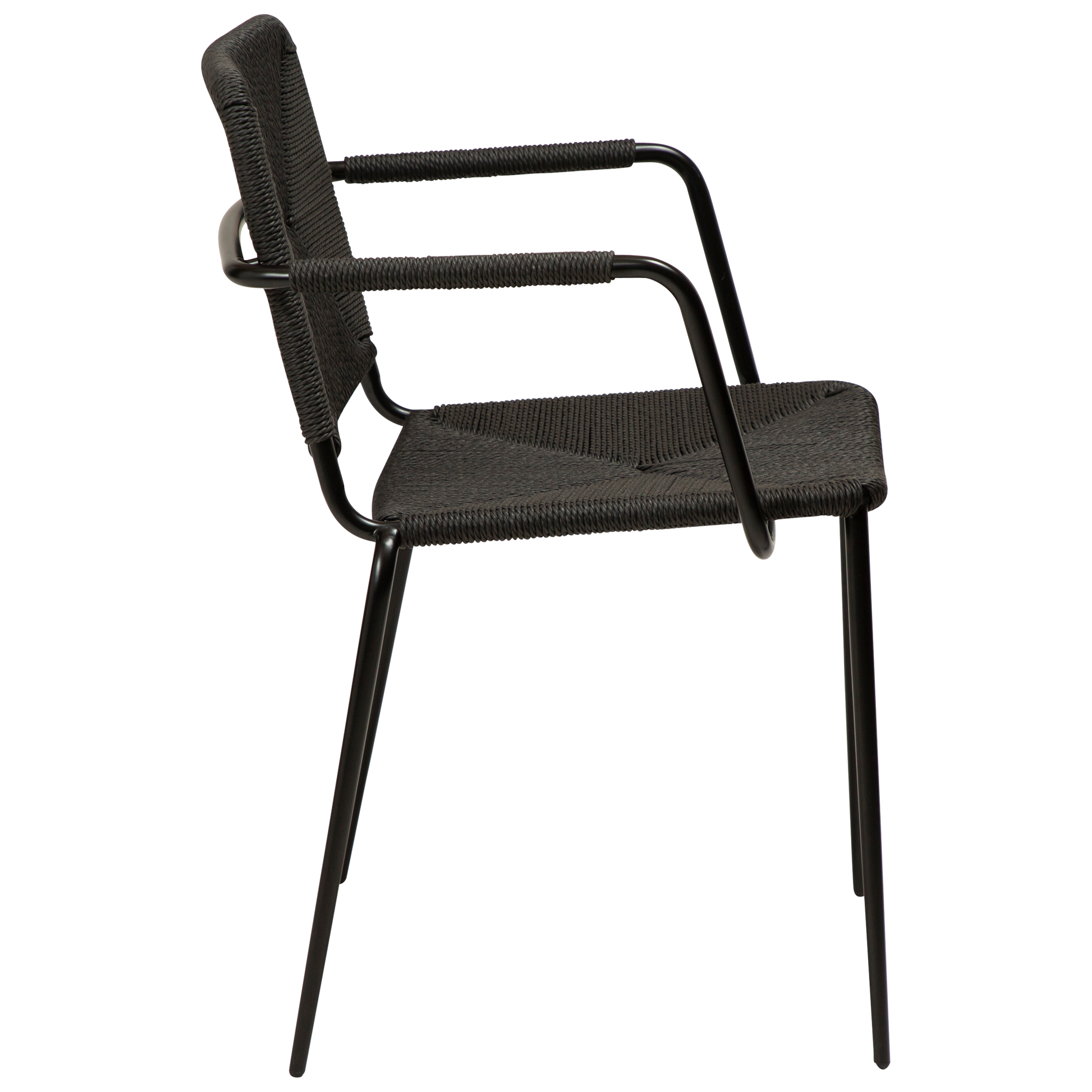 [var:Bezug=Schwarzes Papierseil mit schwarzen Beinen] STILETTO Sessel