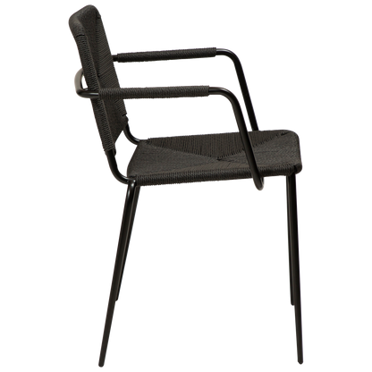 [var:Bezug=Schwarzes Papierseil mit schwarzen Beinen] STILETTO Sessel