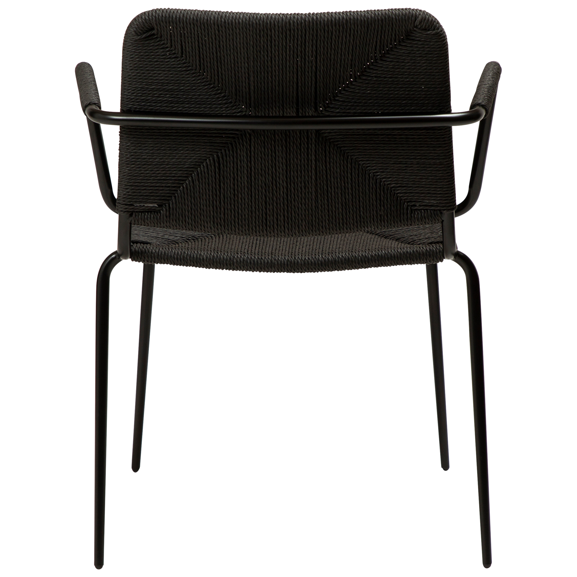 [var:Bezug=Schwarzes Papierseil mit schwarzen Beinen] STILETTO Sessel