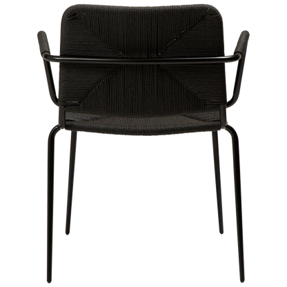 [var:Bezug=Schwarzes Papierseil mit schwarzen Beinen] STILETTO Sessel