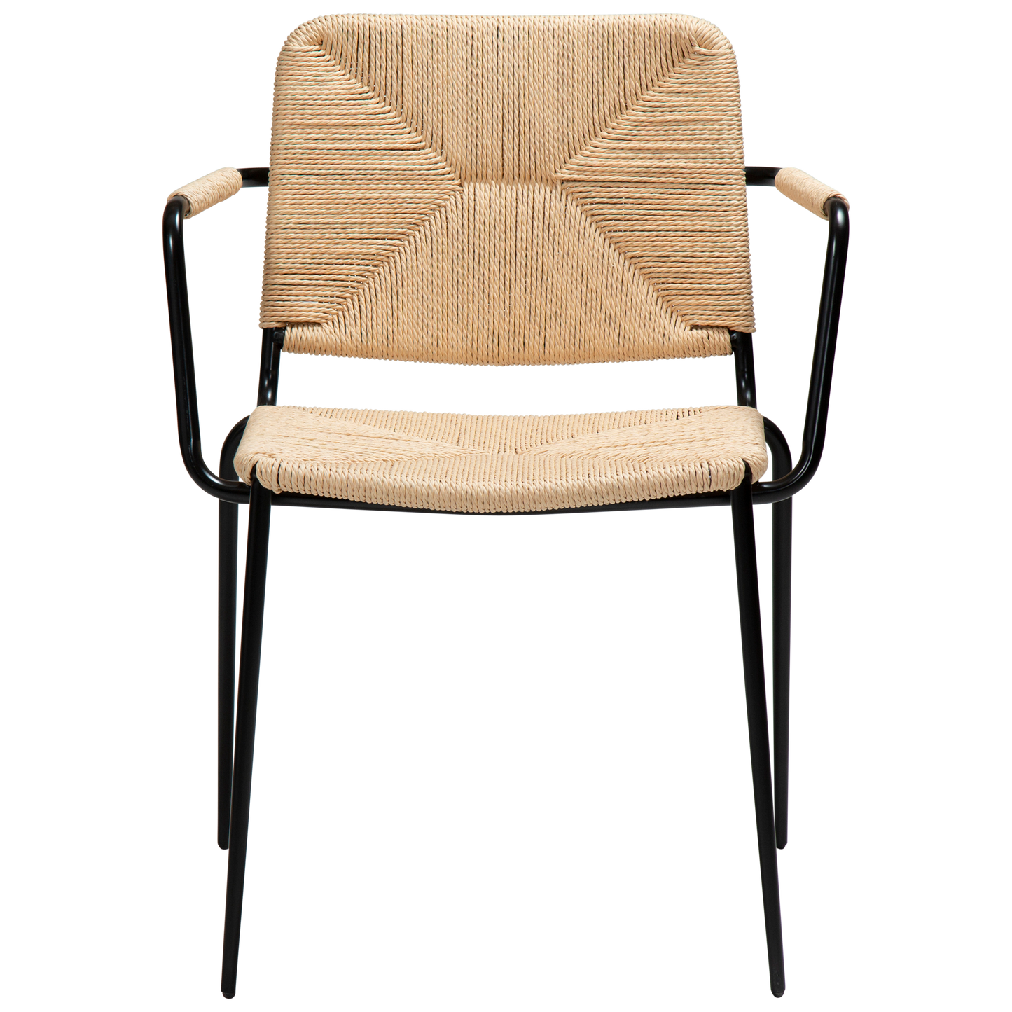 [var:Bezug=Naturales Papierseil mit schwarzen Beinen] STILETTO Sessel