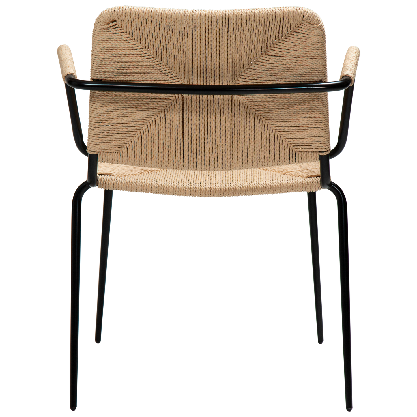 [var:Bezug=Naturales Papierseil mit schwarzen Beinen] STILETTO Sessel