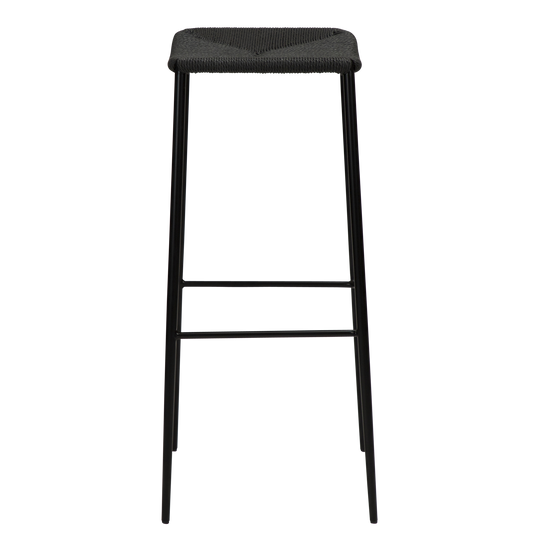[var:Bezug=Schwarzes Papierseil mit schwarzen Beinen] STILETTO Barhocker
