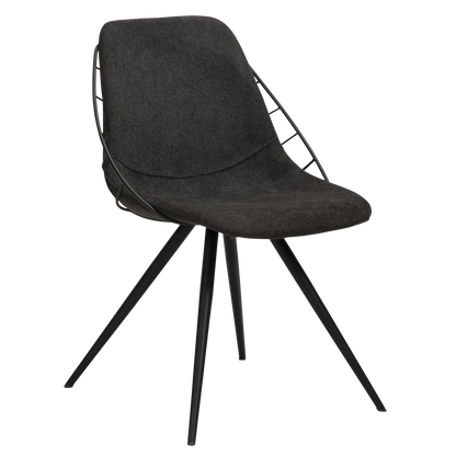 [var:Bezug=Crow schwarzer Stoff mit schwarzen Beinen] SWAY Stuhl