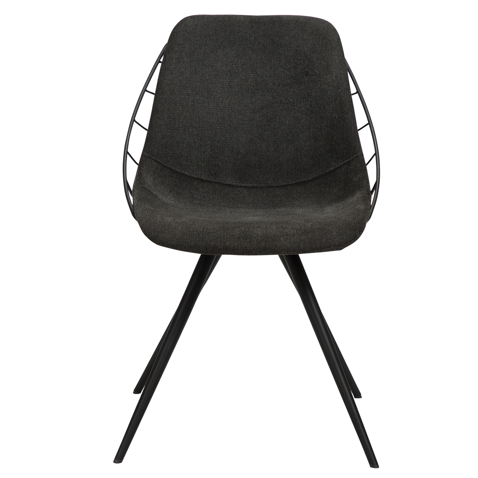 [var:Bezug=Crow schwarzer Stoff mit schwarzen Beinen] SWAY Stuhl