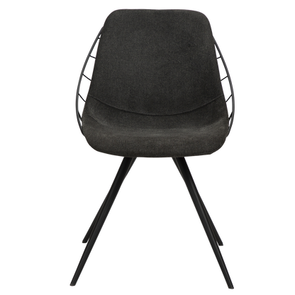 [var:Bezug=Crow schwarzer Stoff mit schwarzen Beinen] SWAY Stuhl