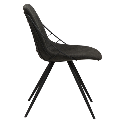 [var:Bezug=Crow schwarzer Stoff mit schwarzen Beinen] SWAY Stuhl