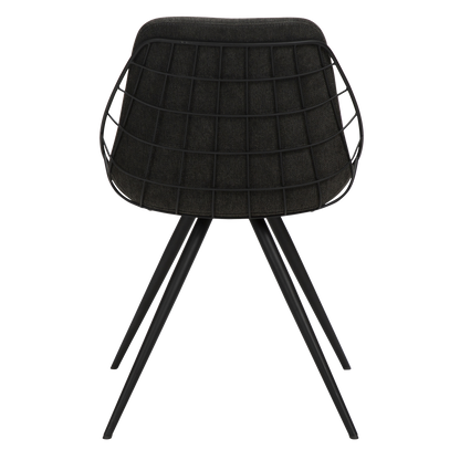 [var:Bezug=Crow schwarzer Stoff mit schwarzen Beinen] SWAY Stuhl