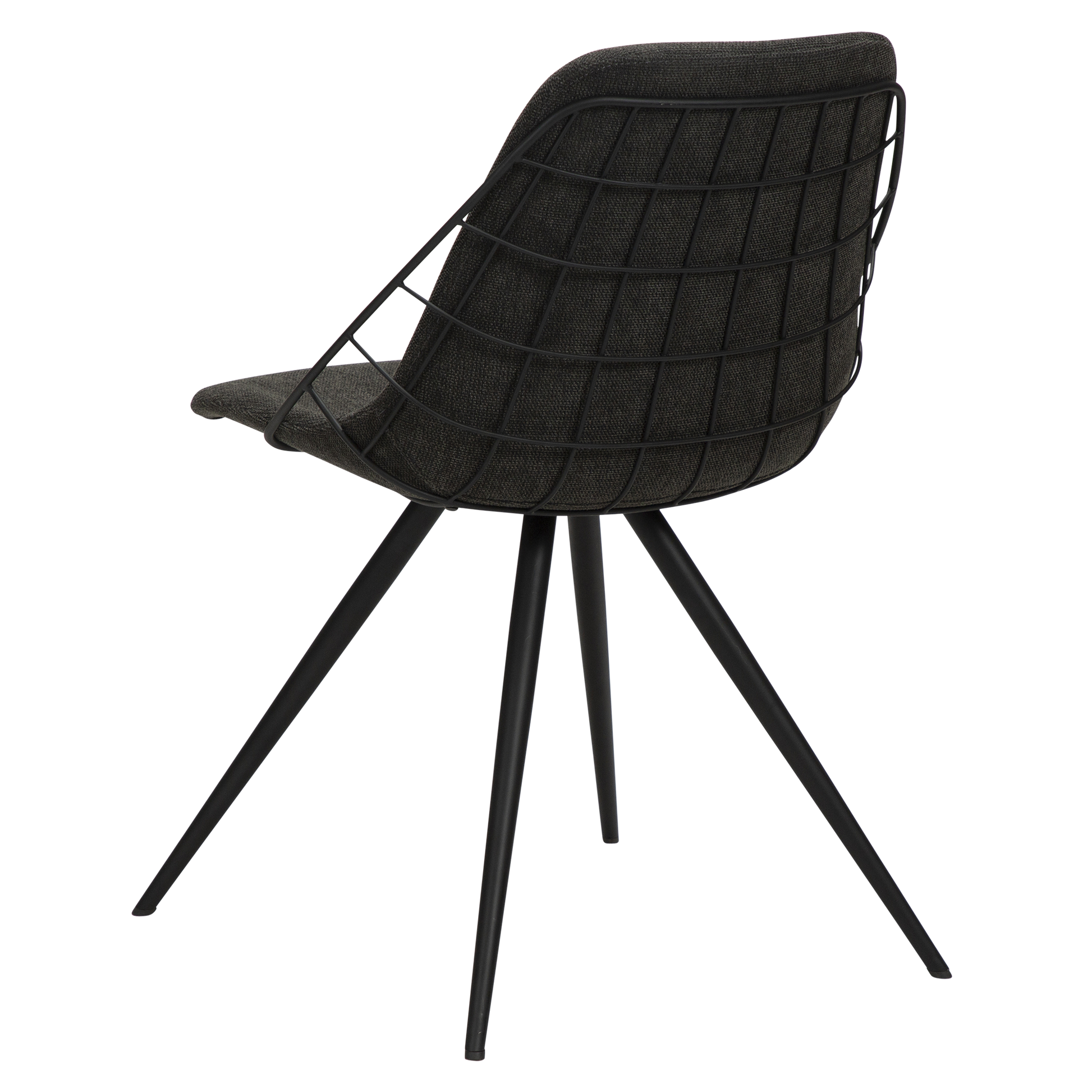 [var:Bezug=Crow schwarzer Stoff mit schwarzen Beinen] SWAY Stuhl