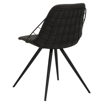 [var:Bezug=Crow schwarzer Stoff mit schwarzen Beinen] SWAY Stuhl
