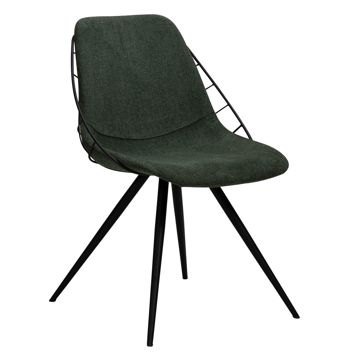 [var:Bezug=Salbeigrüner Stoff mit schwarzen Beinen] SWAY Stuhl