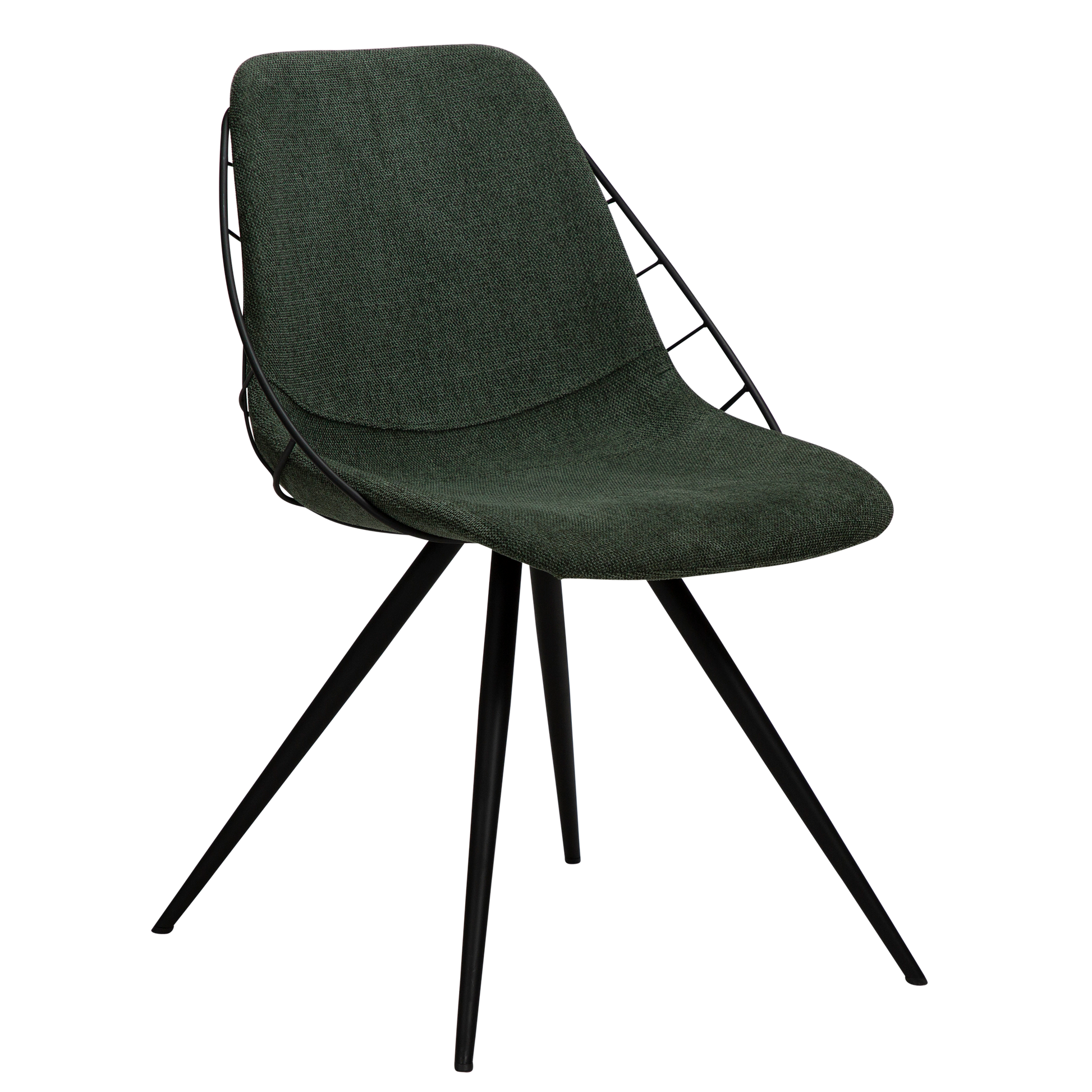 [var:Bezug=Salbeigrüner Stoff mit schwarzen Beinen] SWAY Stuhl