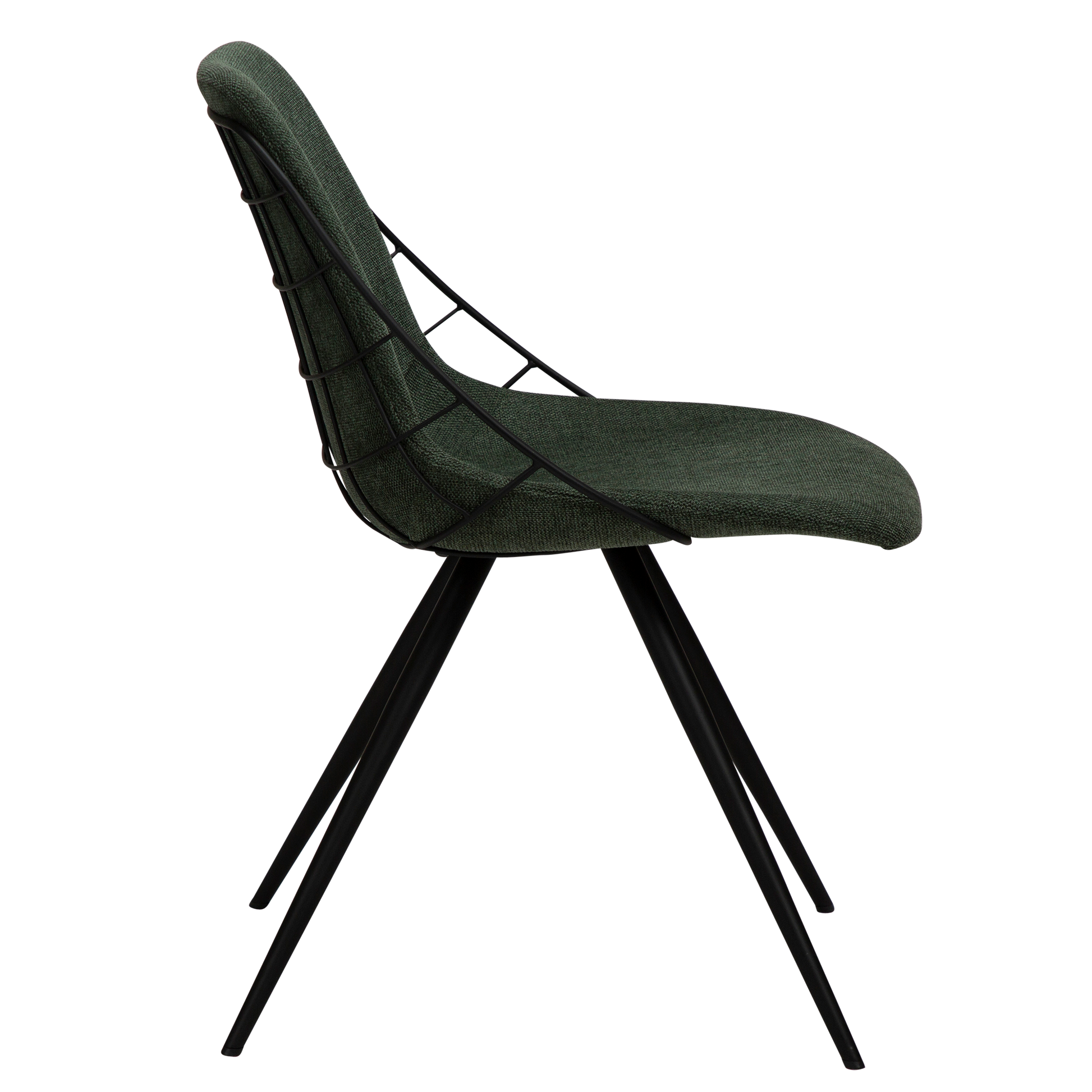 [var:Bezug=Salbeigrüner Stoff mit schwarzen Beinen] SWAY Stuhl