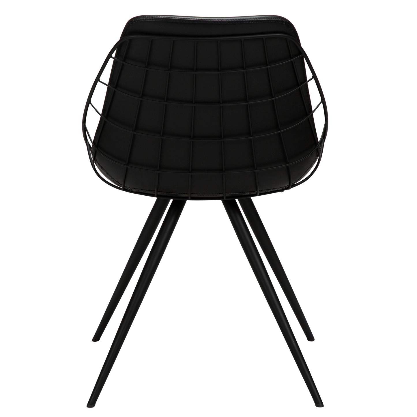 [var:Bezug=Vintage schwarzes Kunstleder mit schwarzen Beinen] SWAY Stuhl