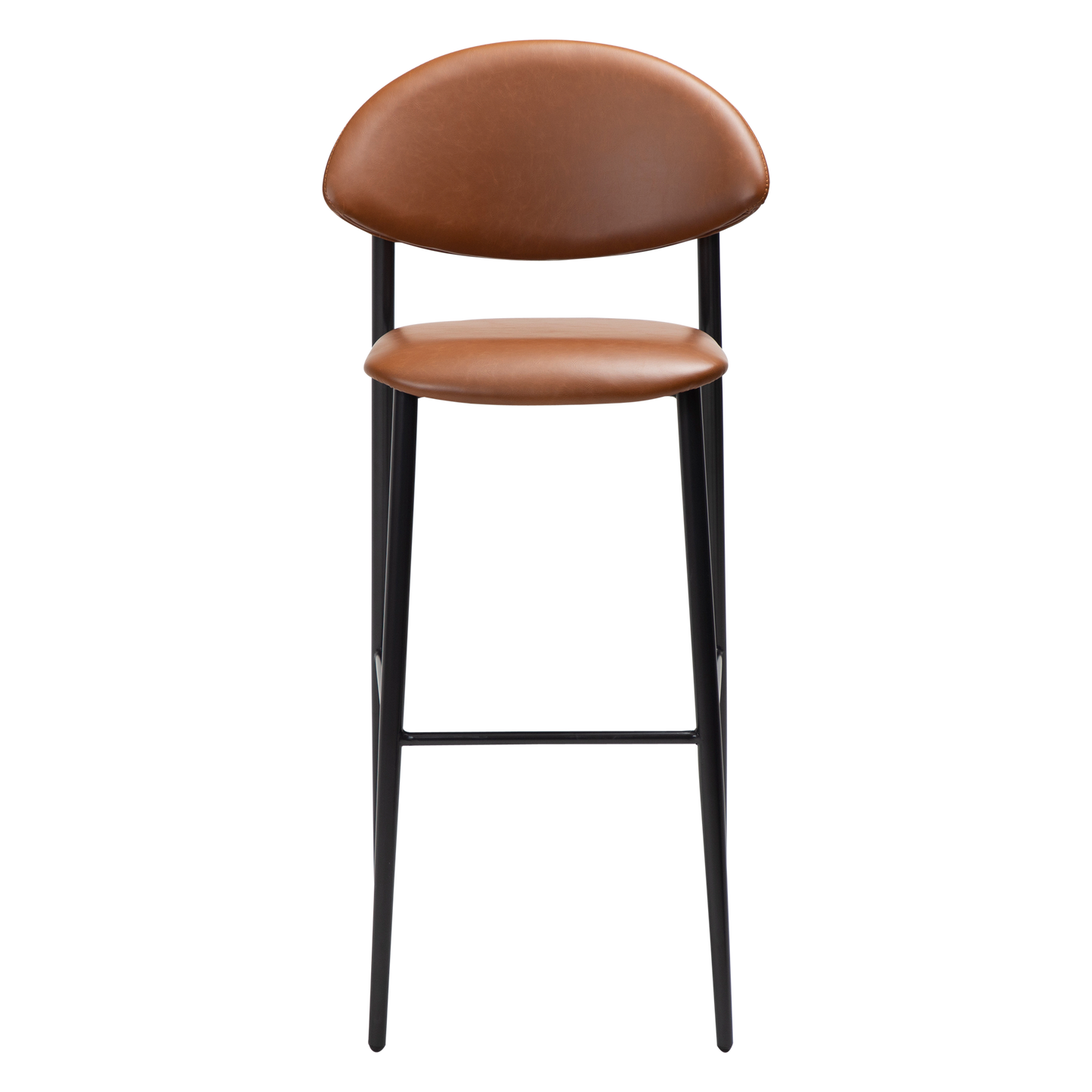 [var:Bezug=Vintage hellbraunes Kunstleder mit schwarzen Beinen] TUSH Barhocker