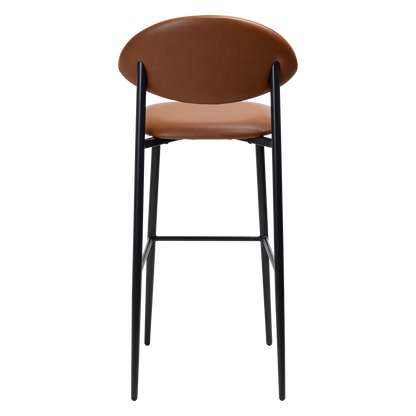 [var:Bezug=Vintage hellbraunes Kunstleder mit schwarzen Beinen] TUSH Barhocker