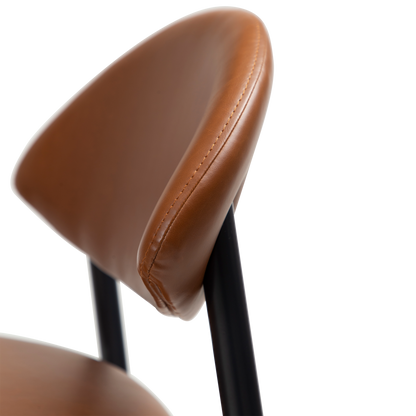 [var:Bezug=Vintage hellbraunes Kunstleder mit schwarzen Beinen] TUSH Barhocker