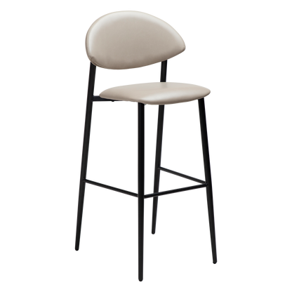 [var:Bezug=Kaschmir Kunstleder mit schwarzen Beinen] TUSH Barhocker