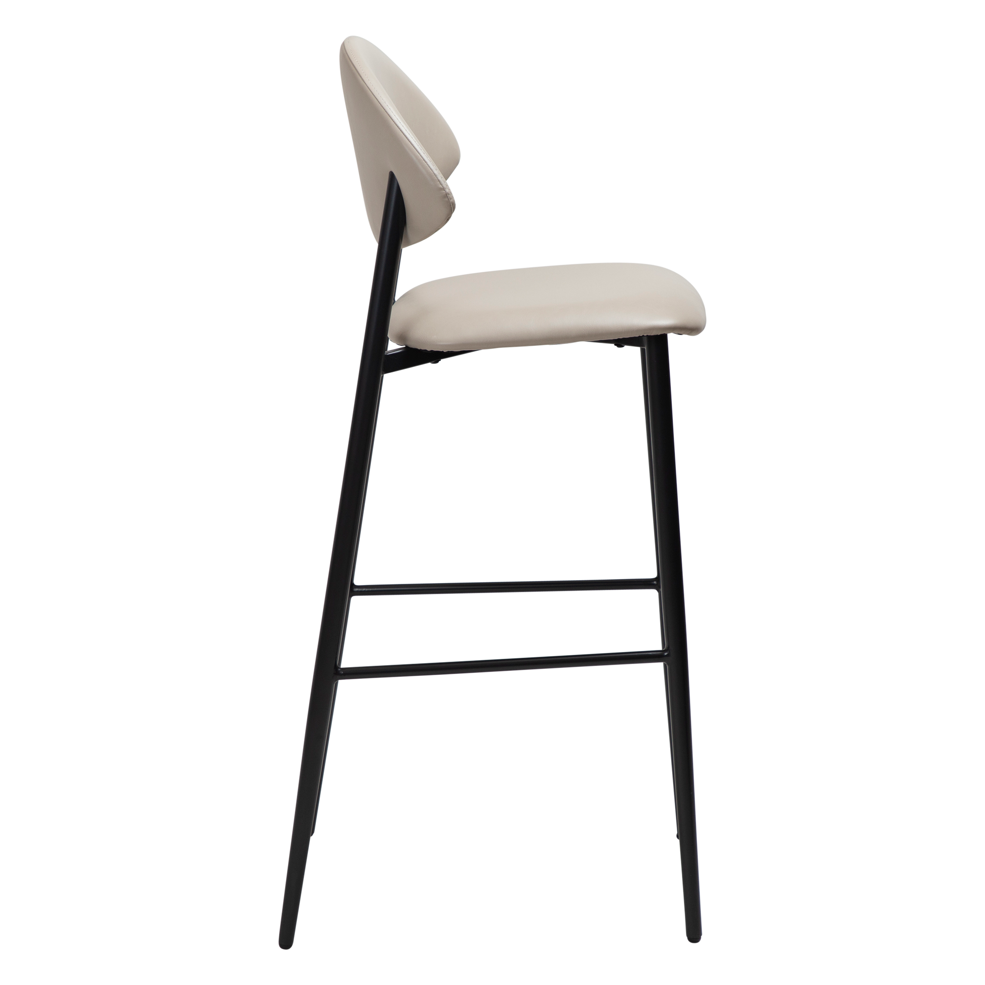 [var:Bezug=Kaschmir Kunstleder mit schwarzen Beinen] TUSH Barhocker