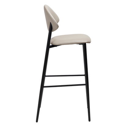 [var:Bezug=Kaschmir Kunstleder mit schwarzen Beinen] TUSH Barhocker