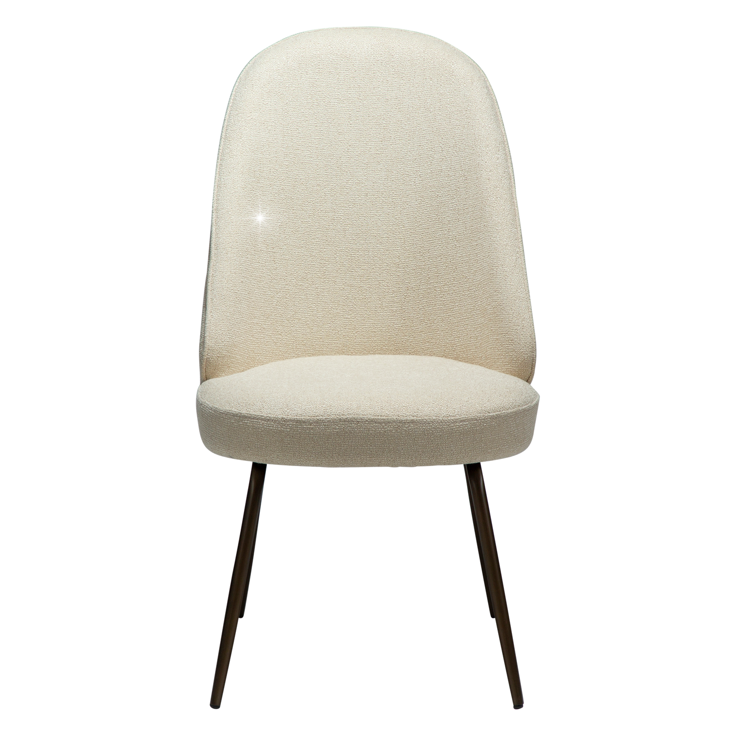 [var:Bezug=Frosted Almond Bouclé-Gewebe mit Schimmer & antiken Messingbeinen] UTOPIA Stuhl