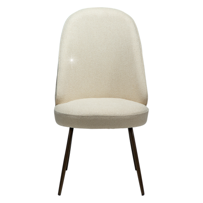 [var:Bezug=Frosted Almond Bouclé-Gewebe mit Schimmer & antiken Messingbeinen] UTOPIA Stuhl