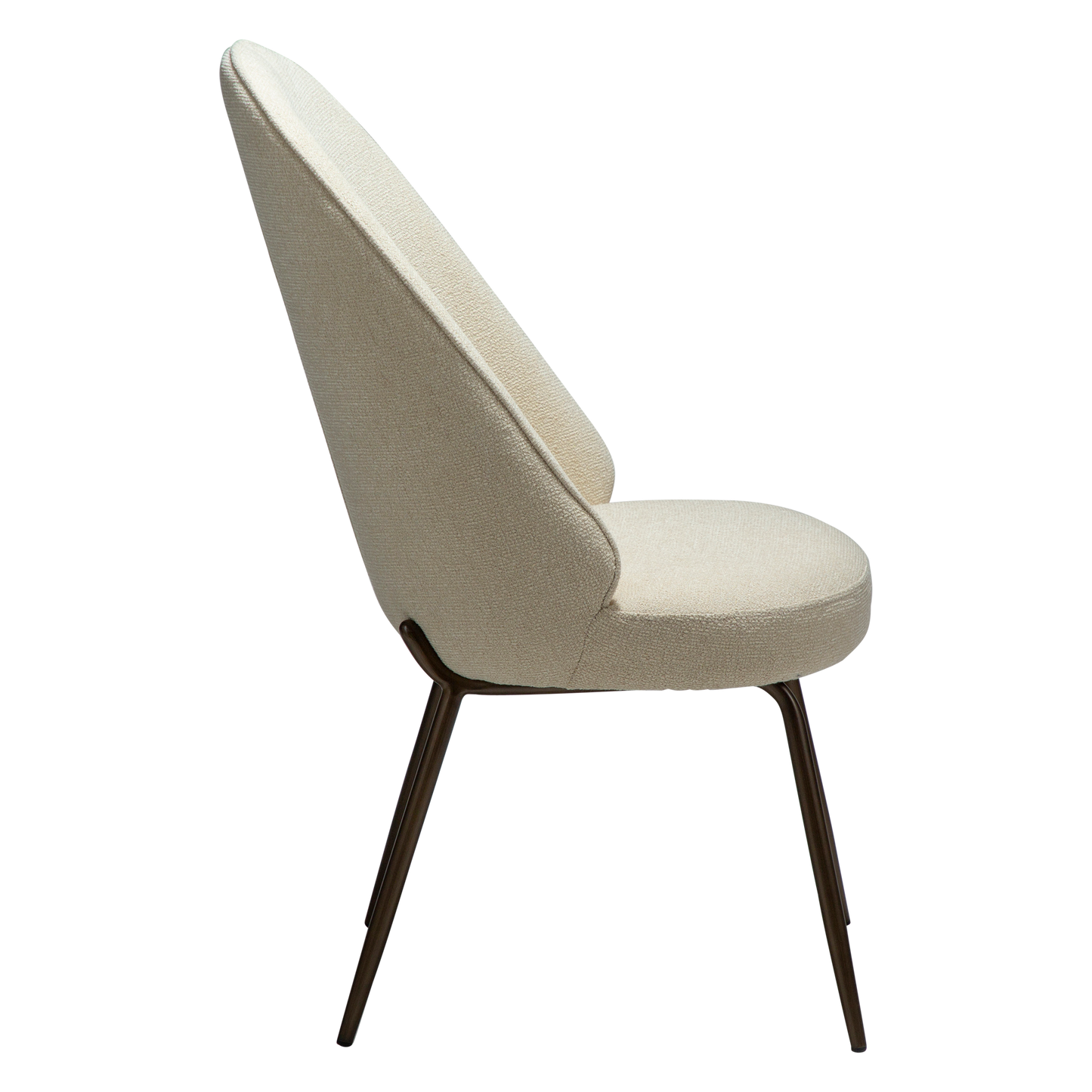 [var:Bezug=Frosted Almond Bouclé-Gewebe mit Schimmer & antiken Messingbeinen] UTOPIA Stuhl