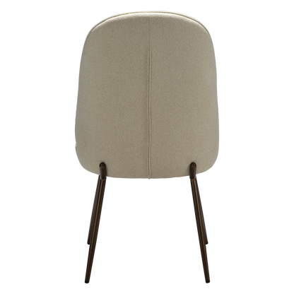 [var:Bezug=Frosted Almond Bouclé-Gewebe mit Schimmer & antiken Messingbeinen] UTOPIA Stuhl