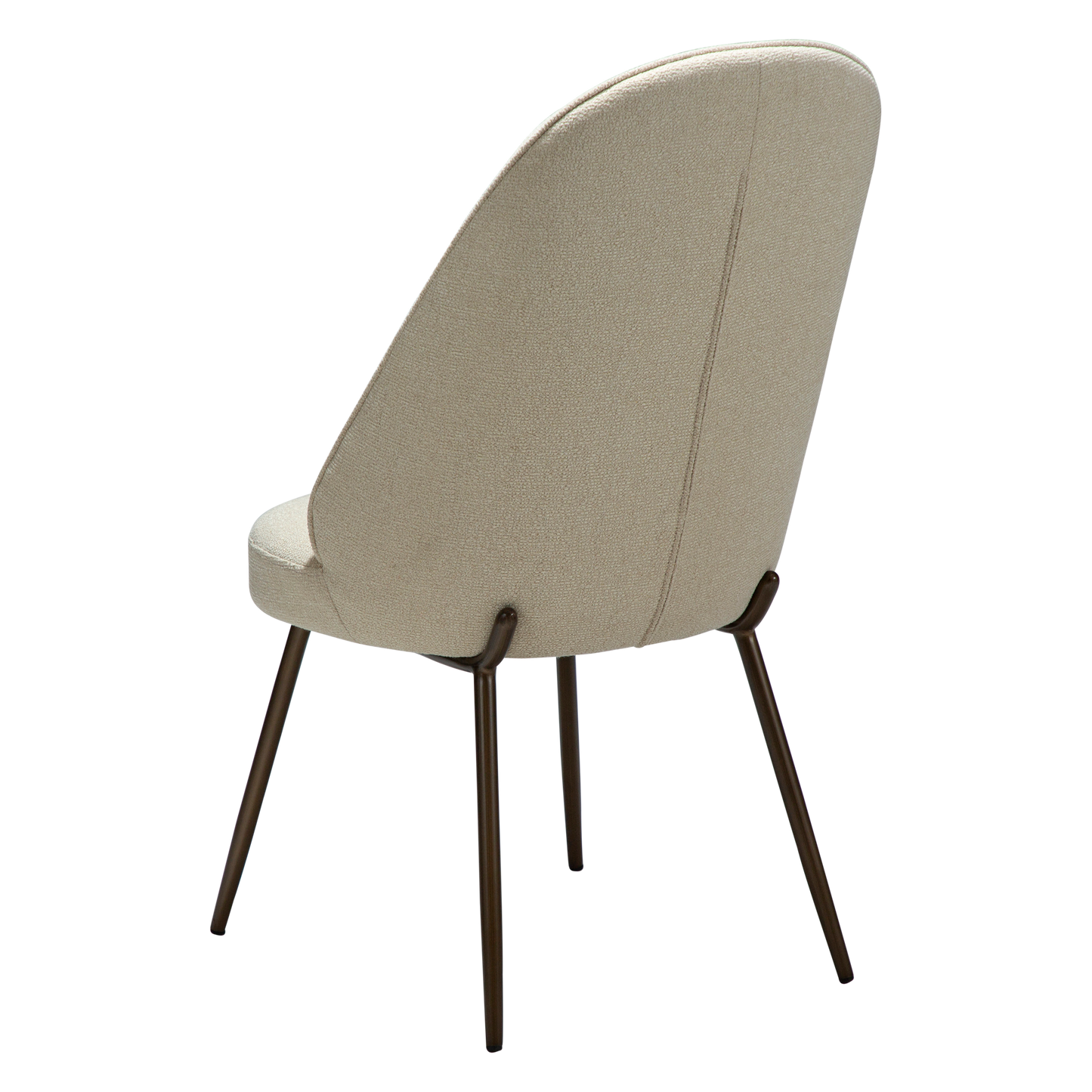 [var:Bezug=Frosted Almond Bouclé-Gewebe mit Schimmer & antiken Messingbeinen] UTOPIA Stuhl