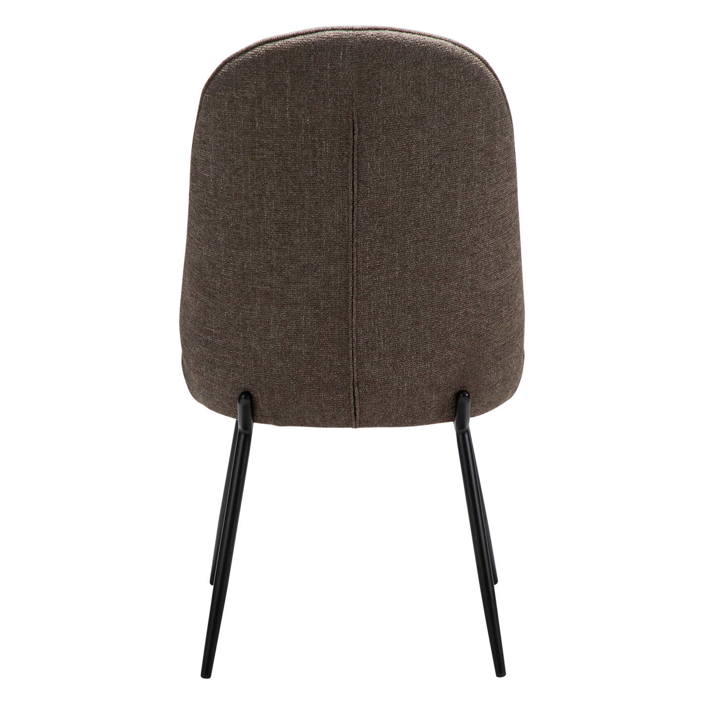 [var:Bezug=Hauptsächlich braunes Bouclé-Gewebe mit schwarzen Metallbeinen] UTOPIA Stuhl