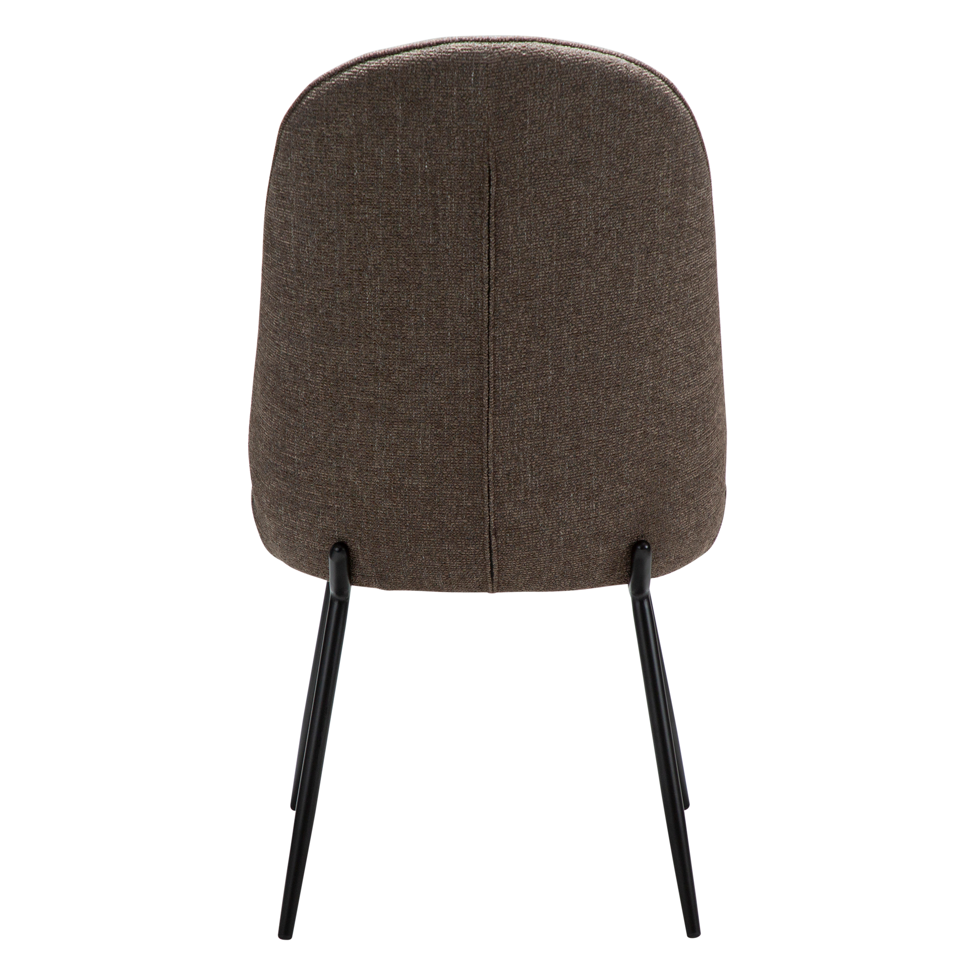 [var:Bezug=Hauptsächlich braunes Bouclé-Gewebe mit schwarzen Metallbeinen] UTOPIA Stuhl