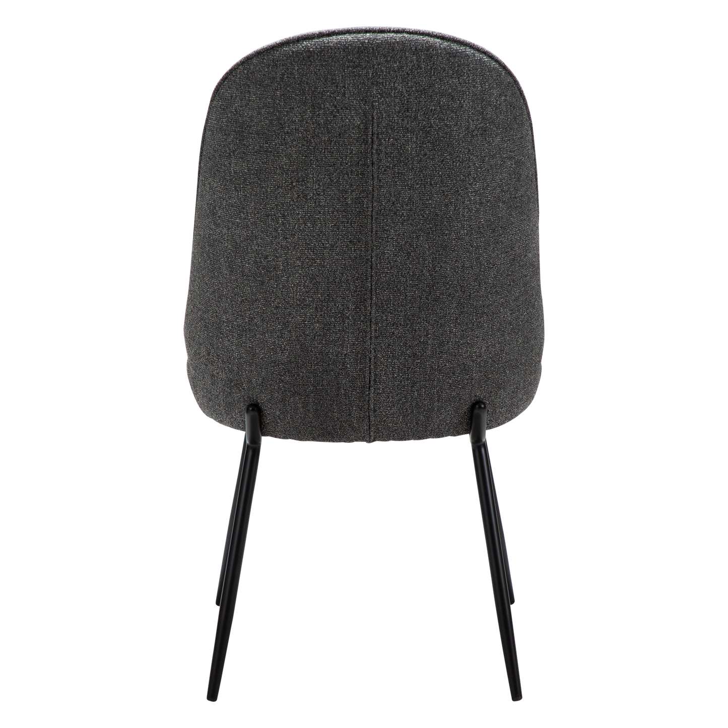 [var:Bezug=Kieselgrauer Bouclé-Stoff mit schwarzen Metallbeinen] UTOPIA Stuhl