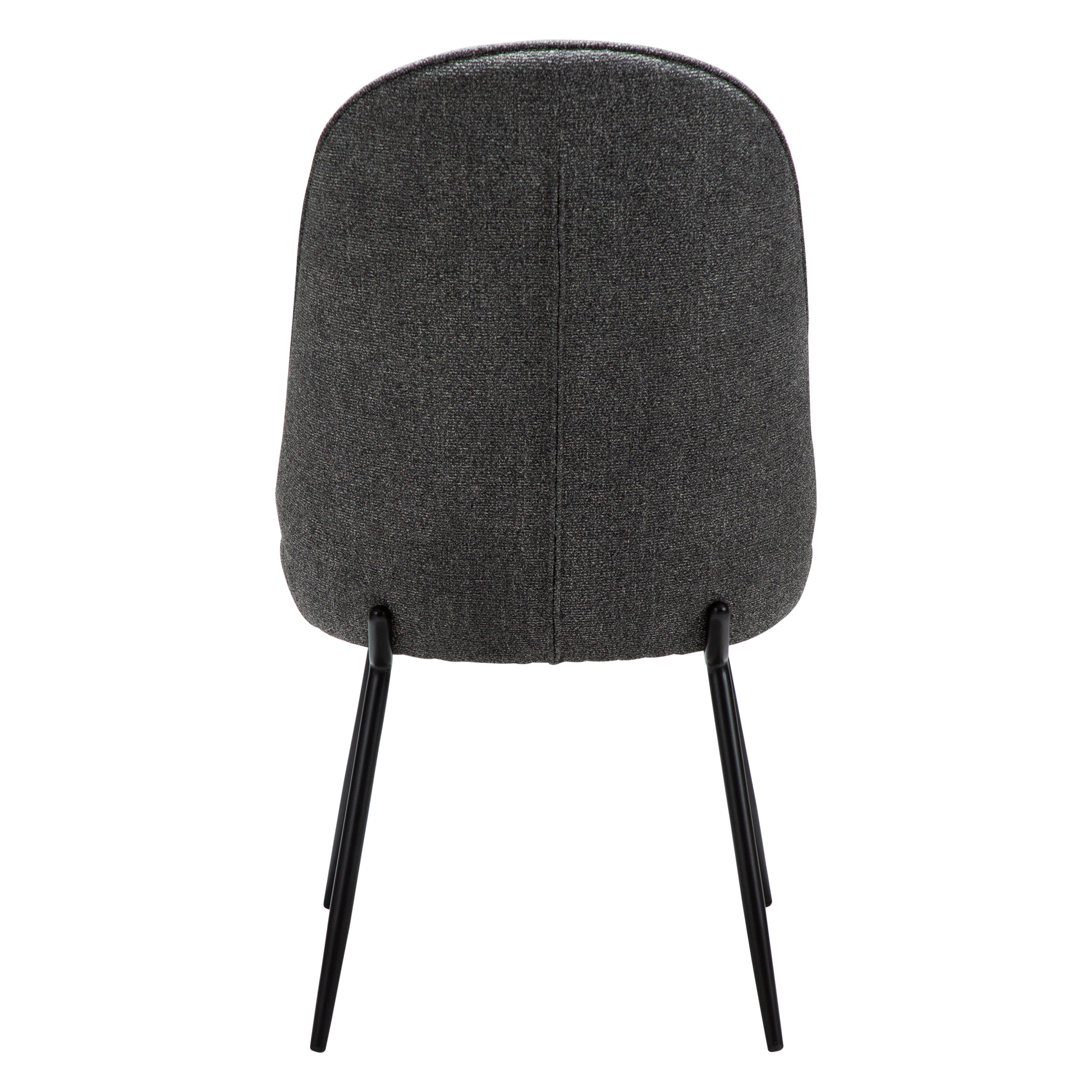 [var:Bezug=Kieselgrauer Bouclé-Stoff mit schwarzen Metallbeinen] UTOPIA Stuhl