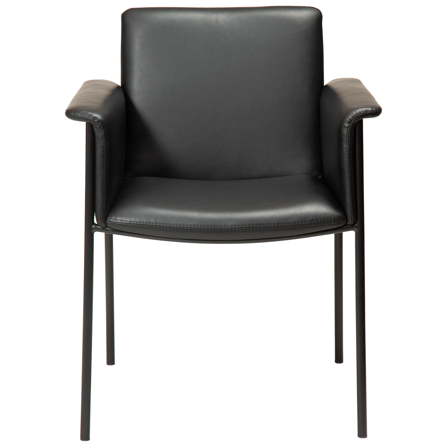 [var:Bezug=Vintage schwarzes Kunstleder mit schwarzen Beinen] VALE Sessel