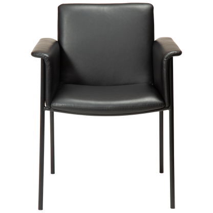 [var:Bezug=Vintage schwarzes Kunstleder mit schwarzen Beinen] VALE Sessel