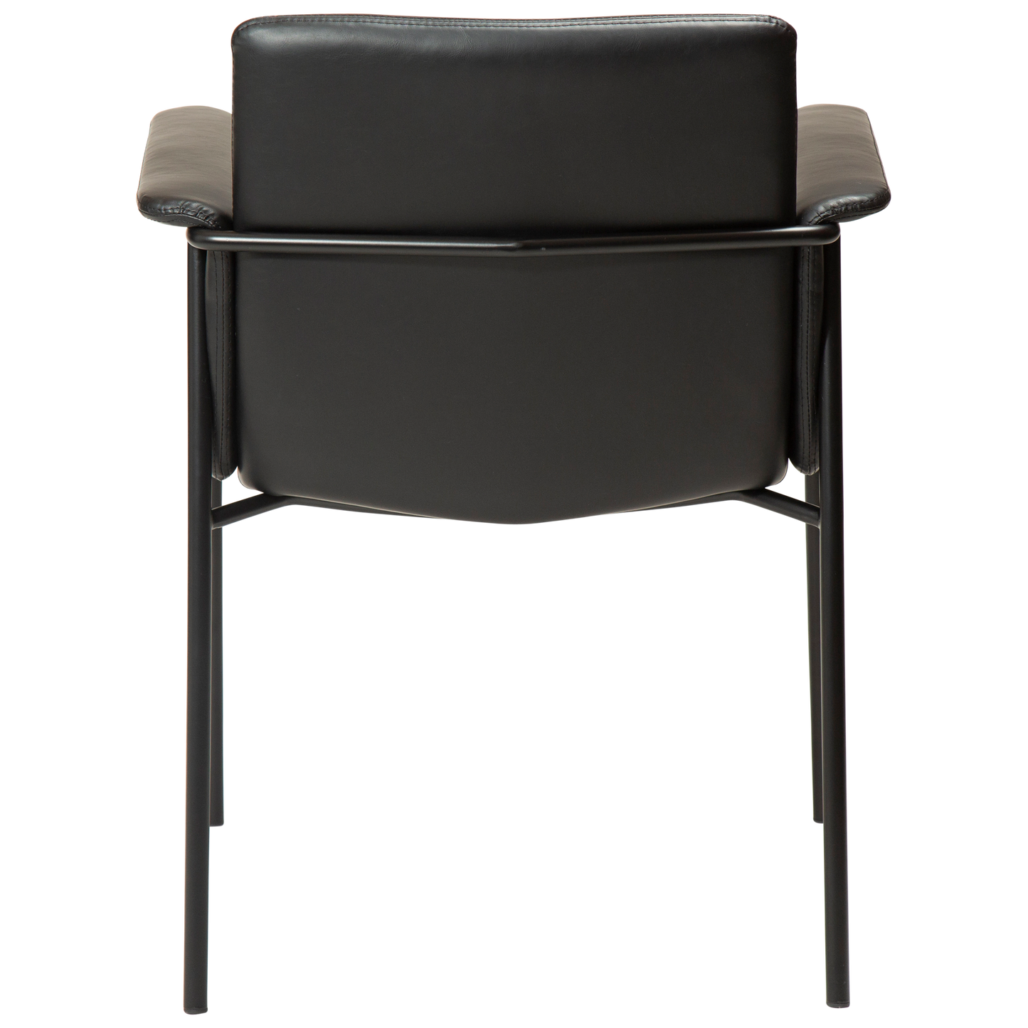 [var:Bezug=Vintage schwarzes Kunstleder mit schwarzen Beinen] VALE Sessel